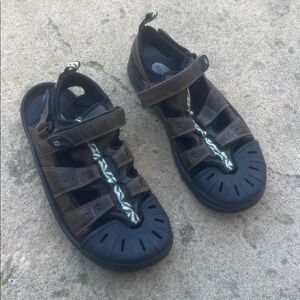 Footjoy FJ Brown Leather Closed Toe Soft Spike Golf Sandals Men's Size 13